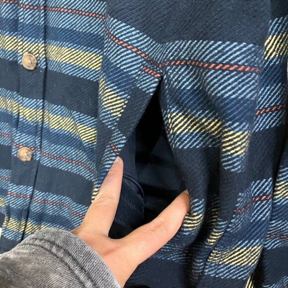 Goodfellow & Co Men's Striped Heavyweight Flannel Long Sleeve Button-Down Shirt - Picture 10 of 14